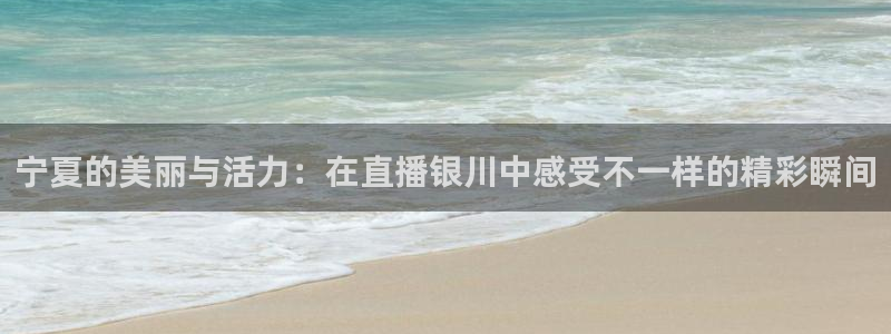 so米体育网页版：宁夏的美丽与活力：在直播银川中感受不一样的精彩瞬间